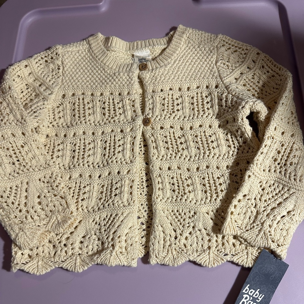 NWT Baby B'gosh Cream Knit Sweater 12m - Bin 10